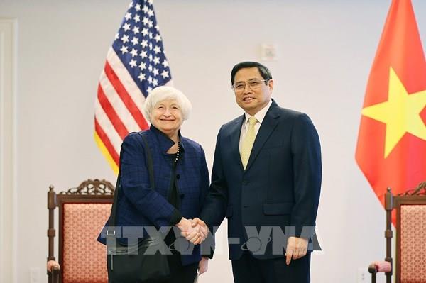 Thủ tướng mong muốn Hoa Kỳ chia sẻ kinh nghiệm phát triển thị trường tài chính