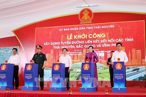 Khởi công xây dựng tuyến đường kết nối Thái Nguyên - Bắc Giang - Vĩnh Phúc