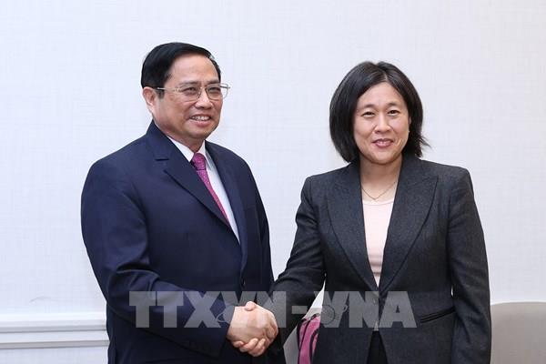 Thủ tướng Phạm Minh Chính tiếp Đại diện Thương mại Hoa Kỳ