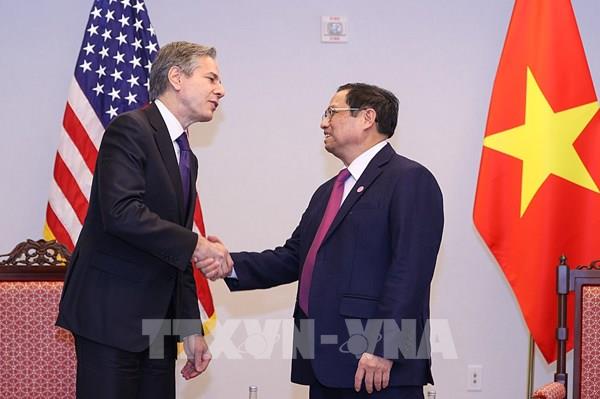 Thủ tướng Phạm Minh Chính tiếp Ngoại trưởng Hoa Kỳ Antony Blinken