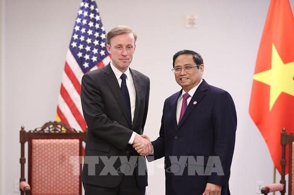 Thủ tướng Phạm Minh Chính tiếp Cố vấn An ninh Quốc gia Hoa Kỳ Jake Sullivan