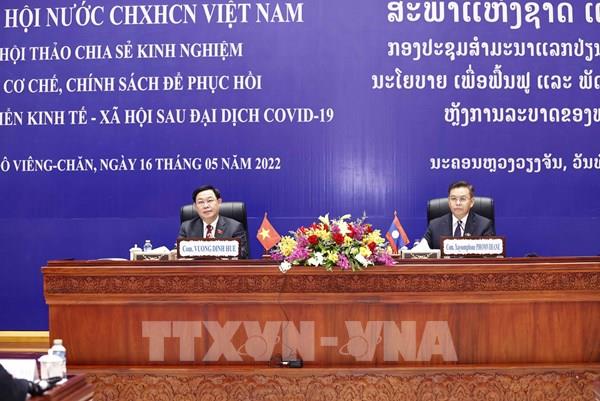 Việt Nam - Lào chia sẻ kinh nghiệm về phát triển kinh tế-xã hội hậu COVID-19
