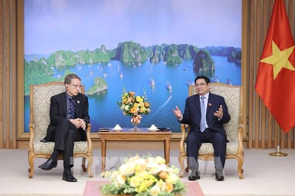 Thủ tướng Chính phủ Phạm Minh Chính tiếp Giám đốc điều hành Tập đoàn Intel