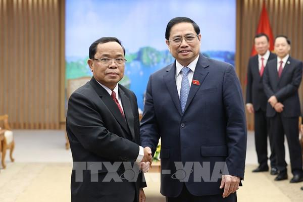 Thủ tướng Phạm Minh Chính tiếp Tổng Thanh tra Nhà nước Lào