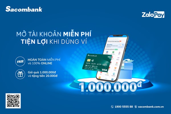 Cách mở tài khoản Sacombank ngay trên ví ZaloPay