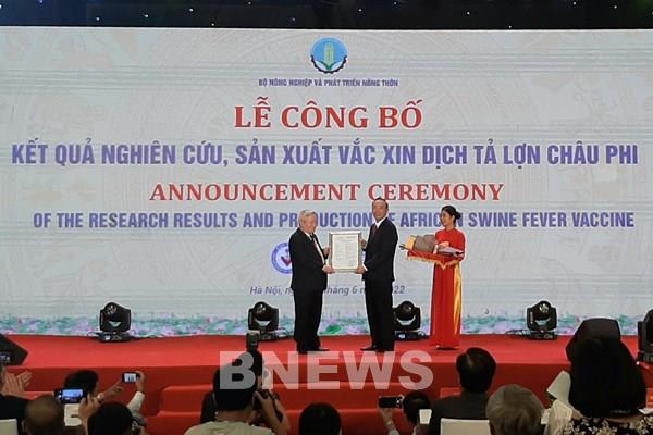 Công bố kết quả nghiên cứu, sản xuất thành công vaccine phòng dịch tả lợn châu Phi