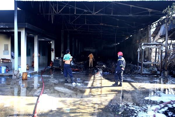 TP Hồ Chí Minh: Cháy tại bãi chứa xe vi phạm giao thông, thiệt hại lớn về tài sản