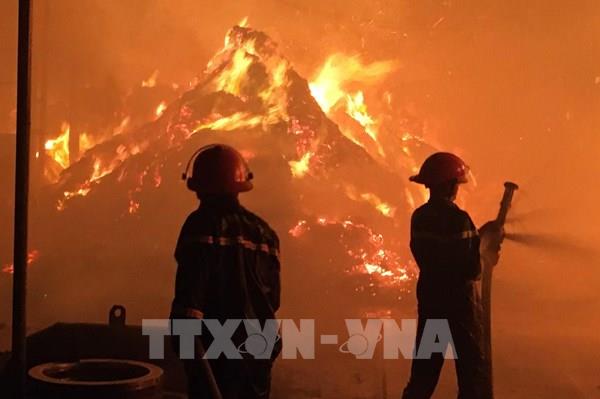 Nghệ An: Điều tra nguyên nhân vụ cháy tại Khu công nghiệp Tháp Hồng Kỷ