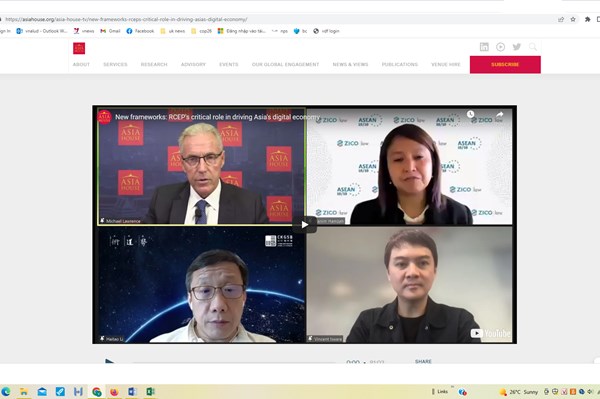 Việt Nam dự hội thảo về vai trò của RCEP đối với nền kinh tế số châu Á