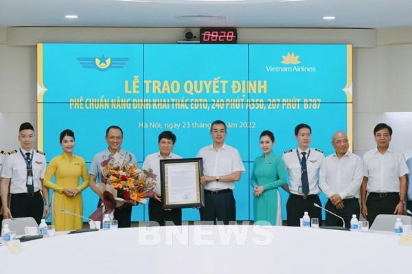 Vietnam Airlines trở thành hãng bay Việt đầu tiên đạt khai thác tầm bay mở rộng 