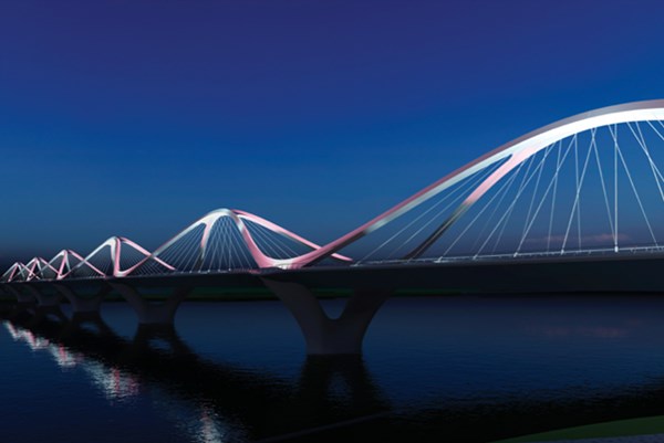 Cầu Trần Hưng Đạo được thiết kế dành lối cho cả người đi bộ