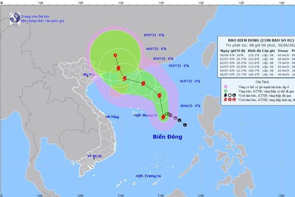 Dự báo thời tiết: Bão số 1 gây gió mạnh cấp 11, giật cấp 14