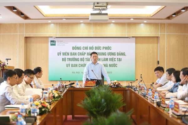 Bộ trưởng Hồ Đức Phớc: Sớm kiện toàn bộ máy lãnh đạo Ủy ban Chứng khoán Nhà nước
