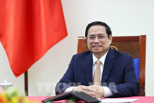 Thủ tướng Phạm Minh Chính điện đàm với Thủ tướng Hàn Quốc Han Duck-soo