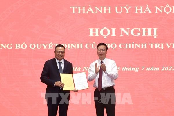 Đồng chí Trần Sỹ Thanh được phân công làm Phó Bí thư Thành ủy Hà Nội