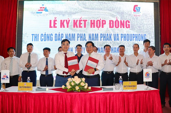C47 và SD5 hợp tác thi công dự án thủy điện Nam Phak tại Lào