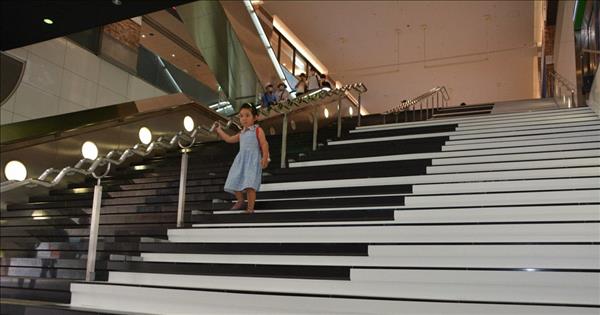 Cầu thang Piano độc đáo tại nhà ga ở Nhật Bản