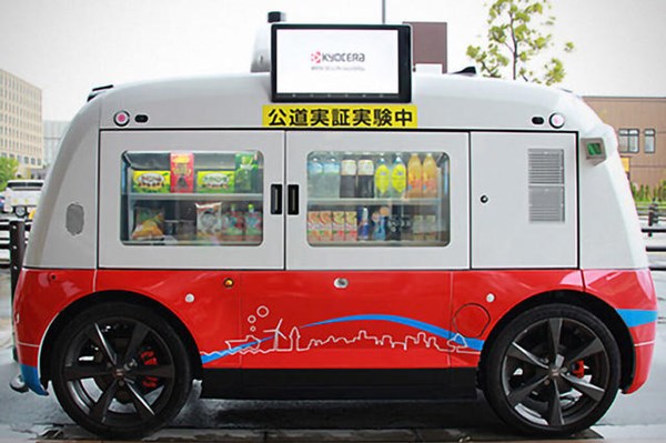 Nhật Bản thử nghiệm máy bán hàng lưu động mới kiểu xe ô tô không người lái