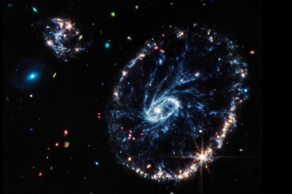 Kính thiên văn Webb cung cấp hình ảnh sắc nét về thiên hà Cartwheel nhiều mầu sắc