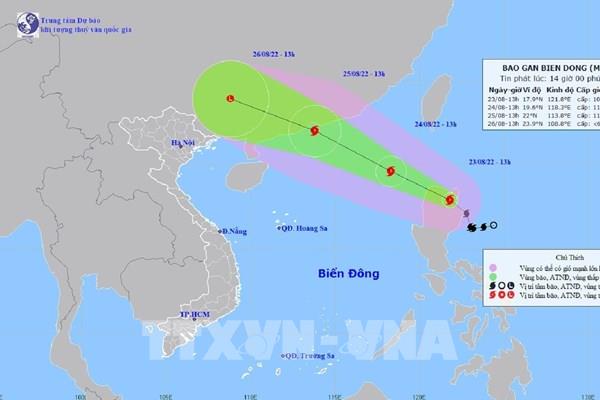 Khả năng đêm 23/8, bão Ma-on sẽ đi vào phía Bắc của Biển Đông