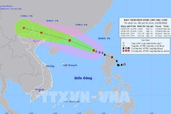 Bão số 3 di chuyển theo hướng Tây Tây Bắc, có xu hướng mạnh thêm