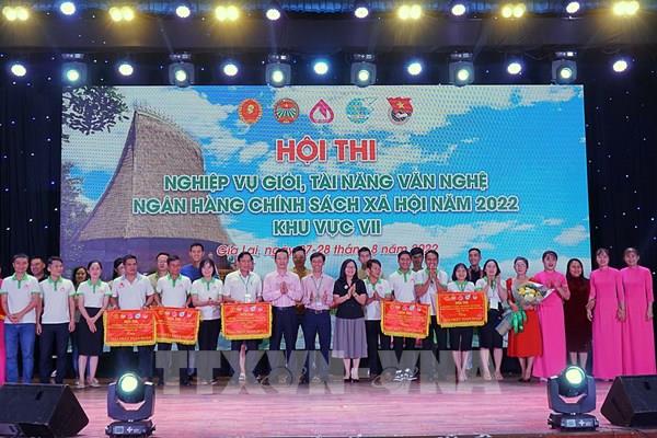 Gia Lai đứng đầu Hội thi nghiệp vụ giỏi, tài năng văn nghệ Ngân hàng Chính sách xã hội khu vực VII