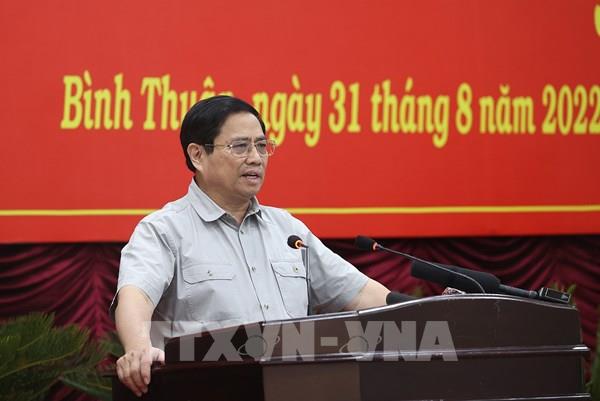 Thủ tướng Phạm Minh Chính: Bình Thuận phải đi lên từ “biển xanh, cát trắng, nắng vàng”