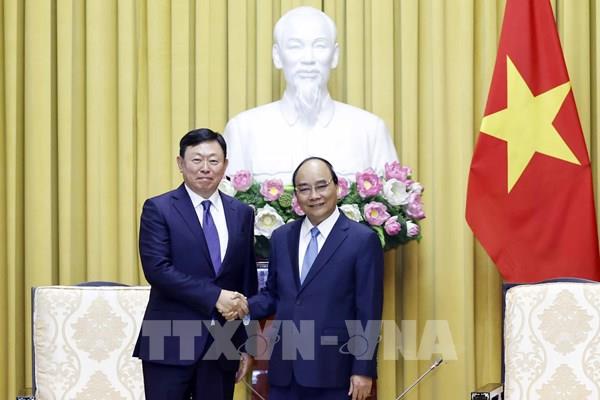 Chủ tịch nước Nguyễn Xuân Phúc tiếp Tập đoàn Lotte, Hàn Quốc