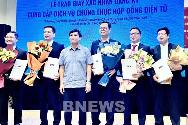 5 doanh nghiệp được cấp giấy xác nhận cung cấp dịch vụ chứng thực hợp đồng điện tử