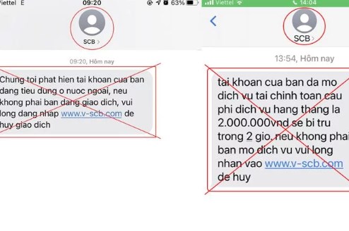 Cảnh giác với các tin nhắn giả mạo Brandname ngân hàng