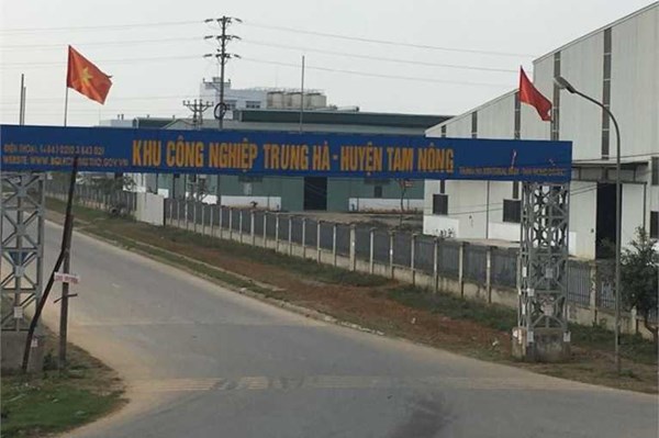 Phú Thọ thống nhất phương án xử lý vi phạm tại khu công nghiệp Trung Hà