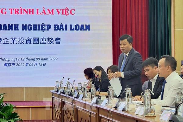 Doanh nghiệp Đài Loan (Trung Quốc) tìm hiểu cơ hội đầu tư tại Hải Phòng