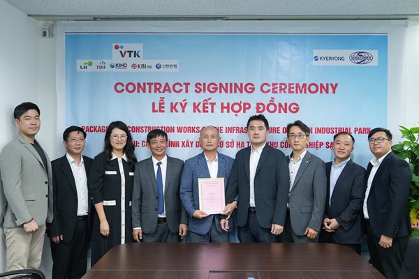 Liên danh Kyeryong - Vinaconex trúng thầu hơn 1.000 tỷ đồng tại KCN sạch tỉnh Hưng Yên