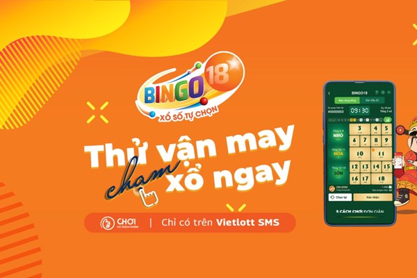 Vietlott phát hành xổ số quay nhanh trên điện thoại Bingo18