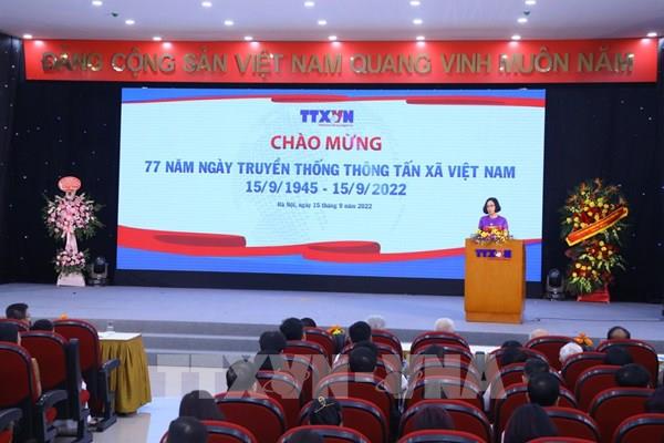 Thông tấn xã Việt Nam kỷ niệm 77 năm Ngày truyền thống (15/9/1945 - 15/9/2022)