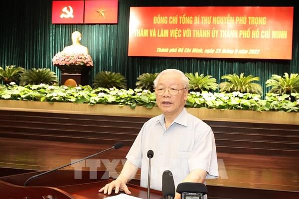 Toàn văn Phát biểu của Tổng Bí thư tại buổi làm việc với Thành ủy Tp Hồ Chí Minh  (Phần I)