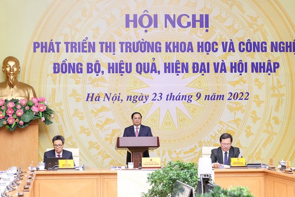Thủ tướng Phạm Minh Chính chủ trì Hội nghị phát triển thị trường khoa học, công nghệ