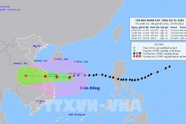 Cập nhật mới nhất về bão NORU