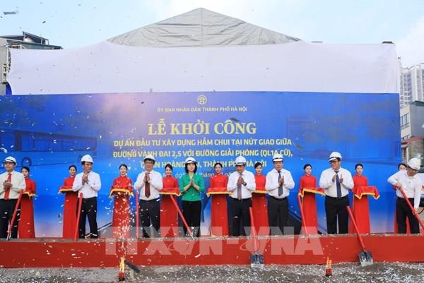 Hà Nội khởi công xây dựng hầm chui nút giao Giải Phóng - Kim Đồng