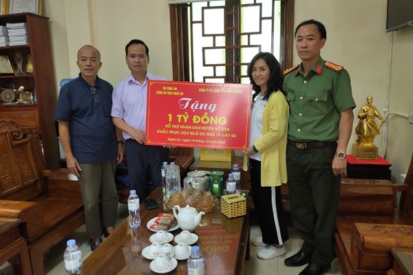 Masan hỗ trợ 1 tỷ đồng giúp người dân huyện Kỳ Sơn, tỉnh Nghệ An sớm ổn định cuộc sống