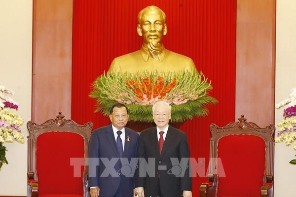 Tổng Bí thư Nguyễn Phú Trọng tiếp Chủ tịch Thượng viện Vương quốc Campuchia