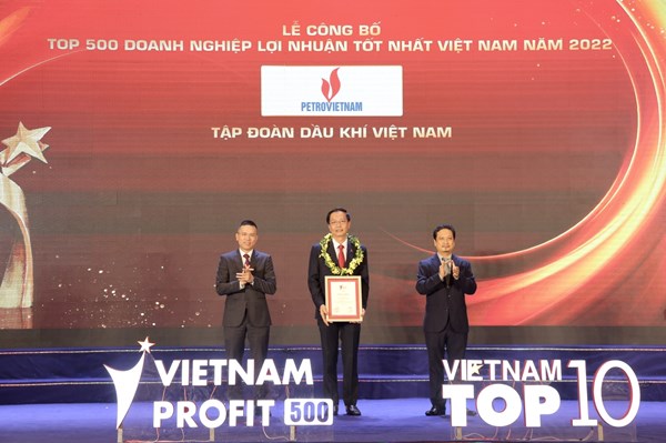 PVN tiếp tục giữ vị trí số 1 trong bảng xếp hạng PROFIT500