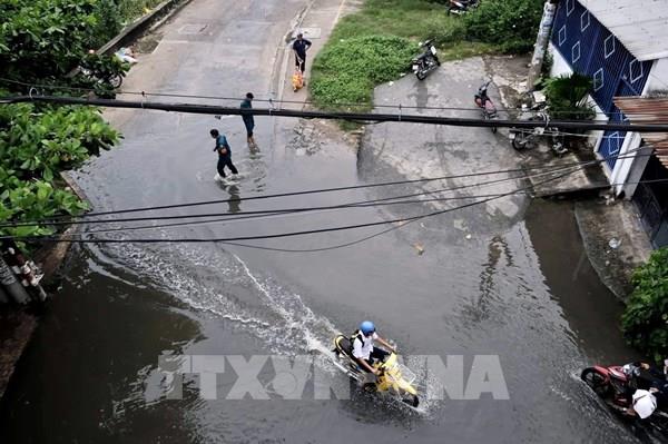 TP. HCM: Triều cường vượt mức báo động 3, nhiều tuyến đường ngập sâu