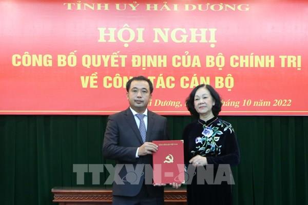 Đồng chí Trần Đức Thắng giữ chức Bí thư Tỉnh ủy Hải Dương