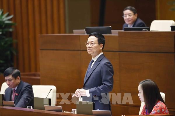 Quốc hội bắt đầu chất vấn nhóm vấn đề thuộc lĩnh vực Thông tin và Truyền thông