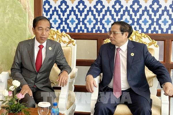 Hội nghị Cấp cao ASEAN: Thủ tướng Phạm Minh Chính hội đàm với Tổng thống Indonesia Joko Widodo