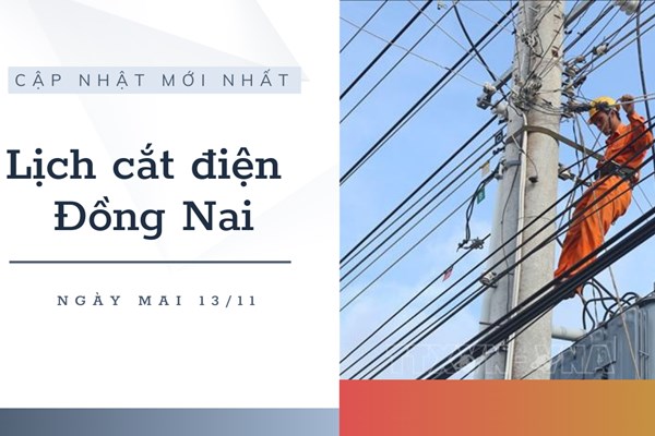 Lịch cắt điện tại Đồng Nai ngày mai 13/11 cập nhật mới nhất