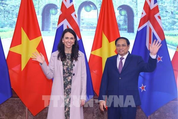 Thủ tướng Phạm Minh Chính chủ trì lễ đón Thủ tướng New Zealand thăm chính thức Việt Nam