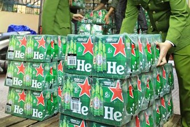 Phú Yên tạm giữ hàng trăm thùng bia nhãn hiệu nước ngoài