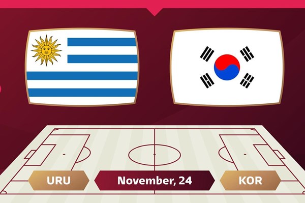 VTV2 trực tiếp bóng đá World Cup 2022: Uruguay vs Hàn Quốc (20h00, 24/11)